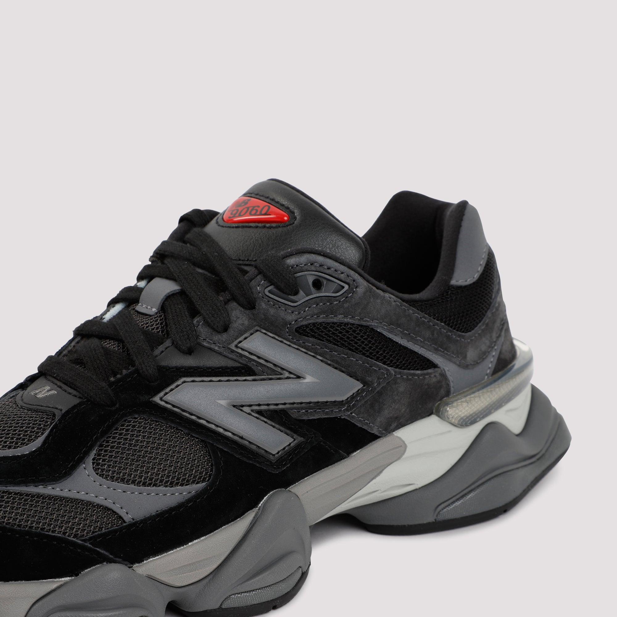 9060 Sneakers Black Suede Textile Rubber Shoe
