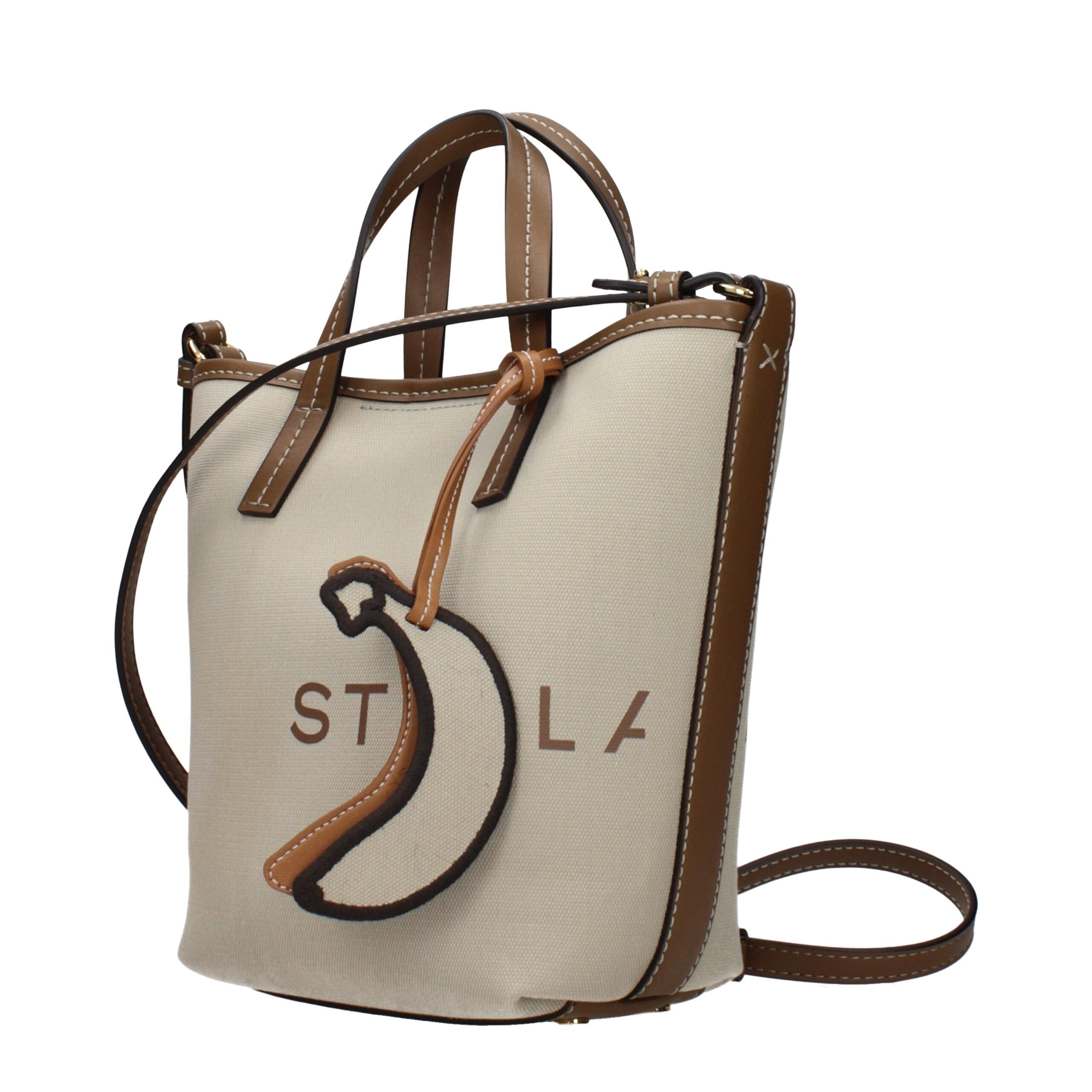 Beige Fabric Handbag Bag