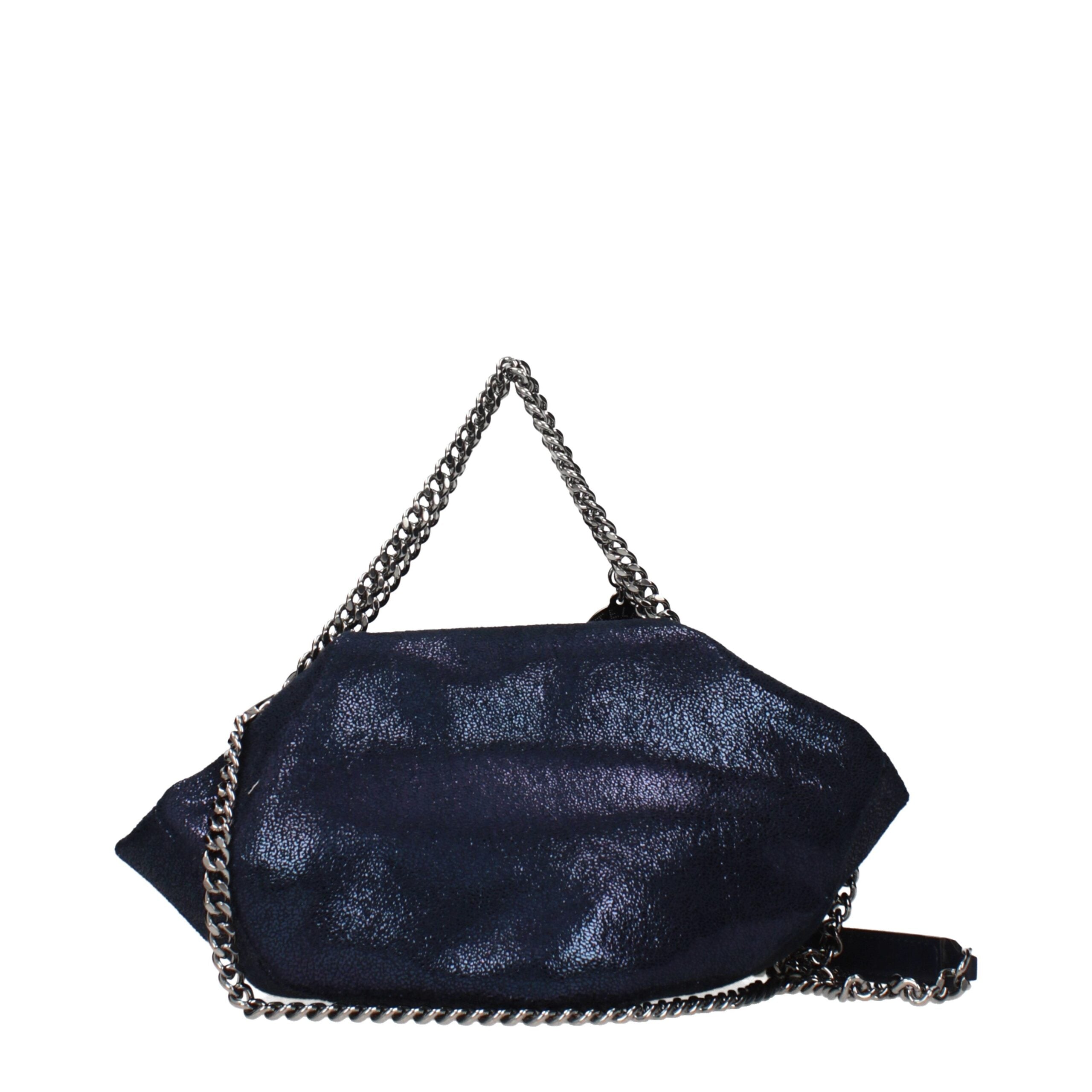 Blue Leather Handbag Bag