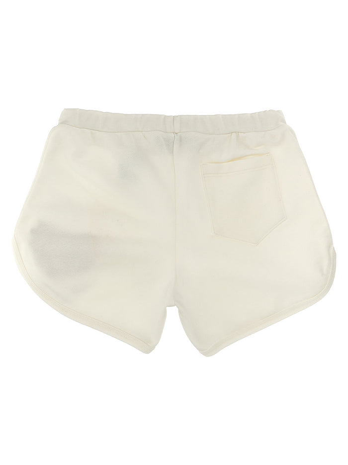 Logo embroidery shorts White Cotton Bermuda