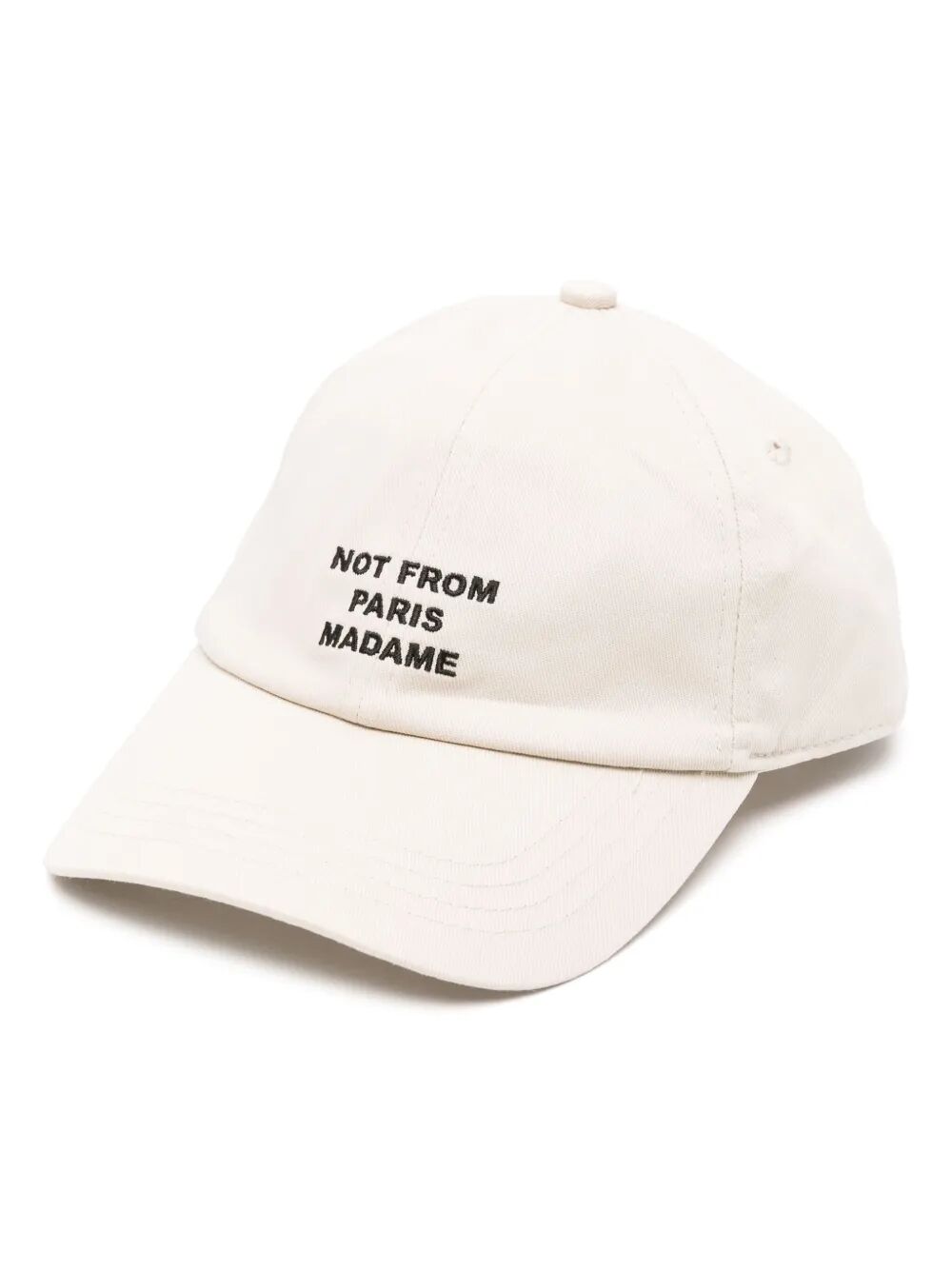 Slogan Cap Brown Cotton Hat