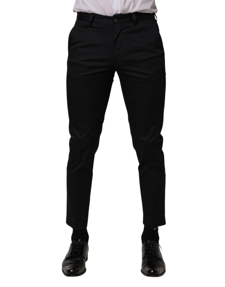 Dolce & Gabbana 97% Cotton 3% Elastane trousers in navy