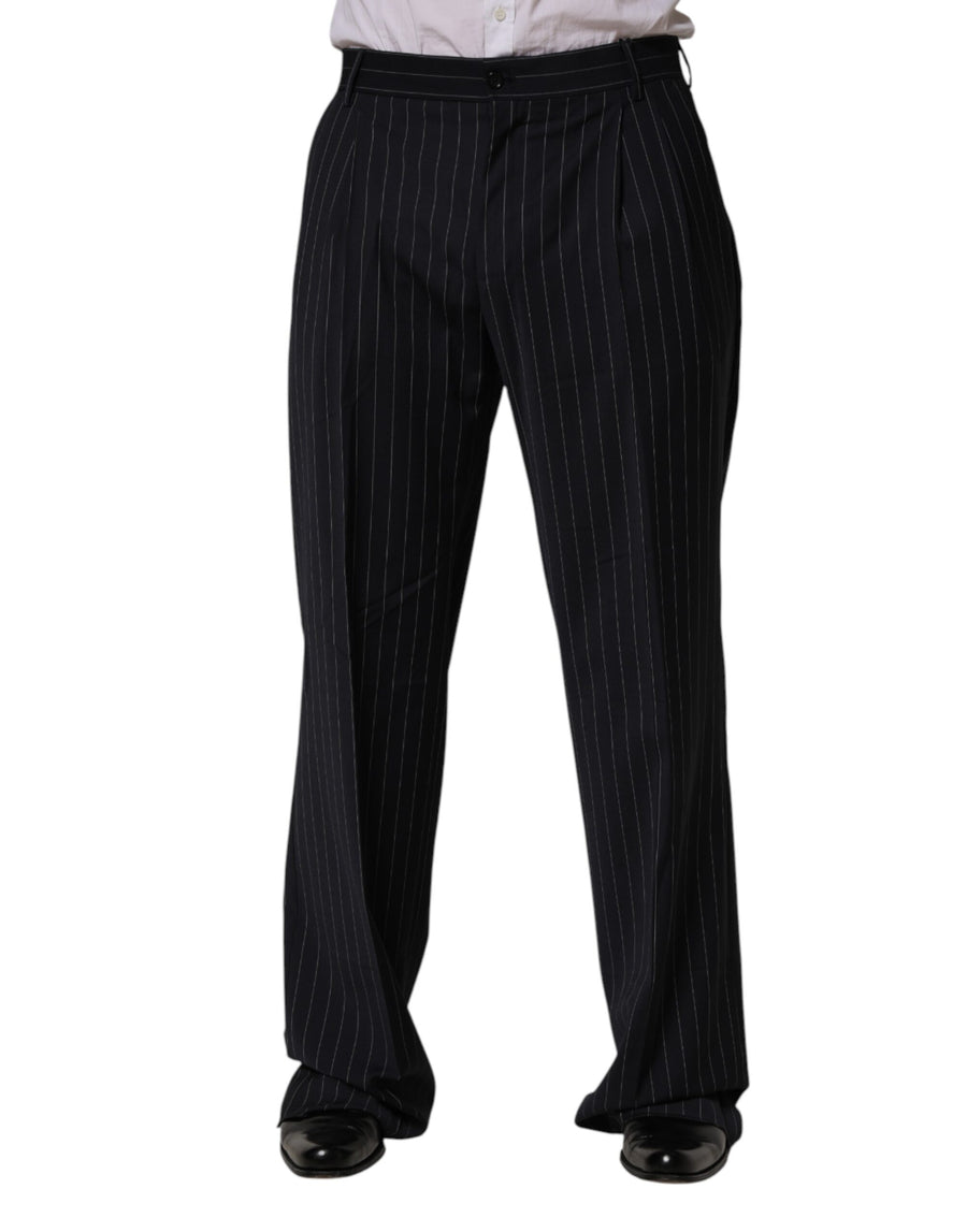 Dolce & Gabbana 54% Polyester trousers in black