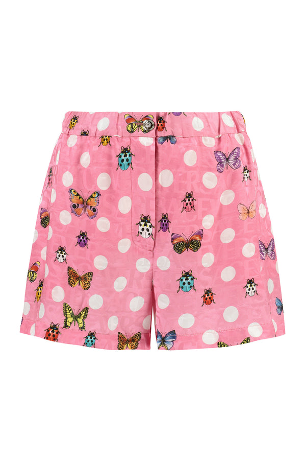 Silk Blend Shorts Pink Viscose