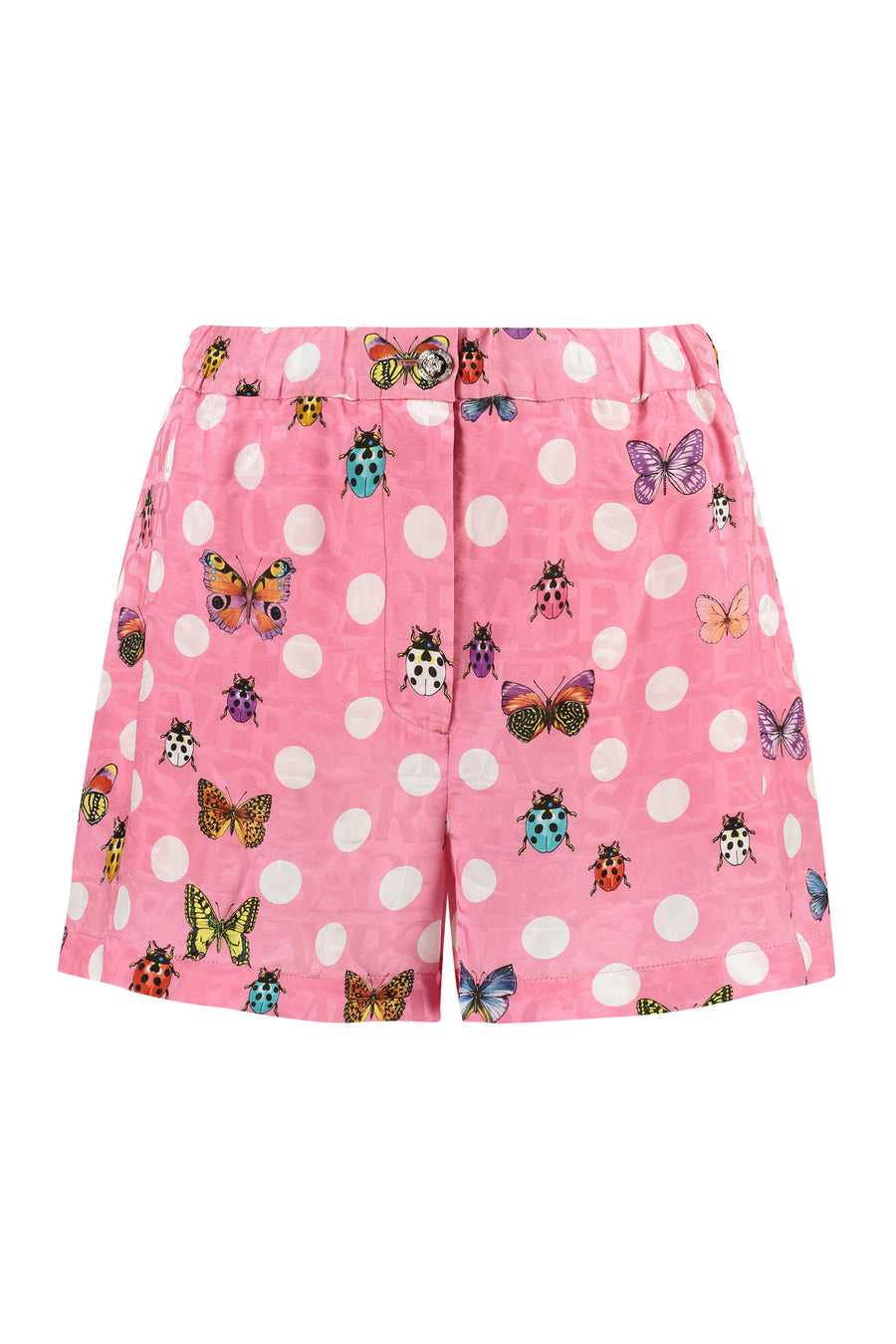 Silk Blend Shorts Pink Viscose