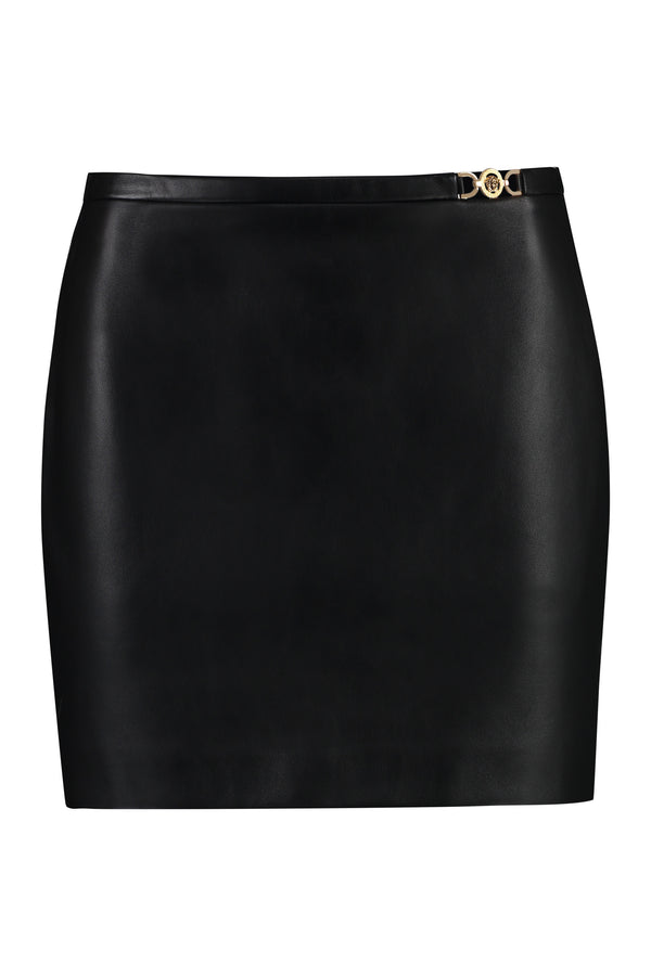 Leather Mini Skirt Black Lamb