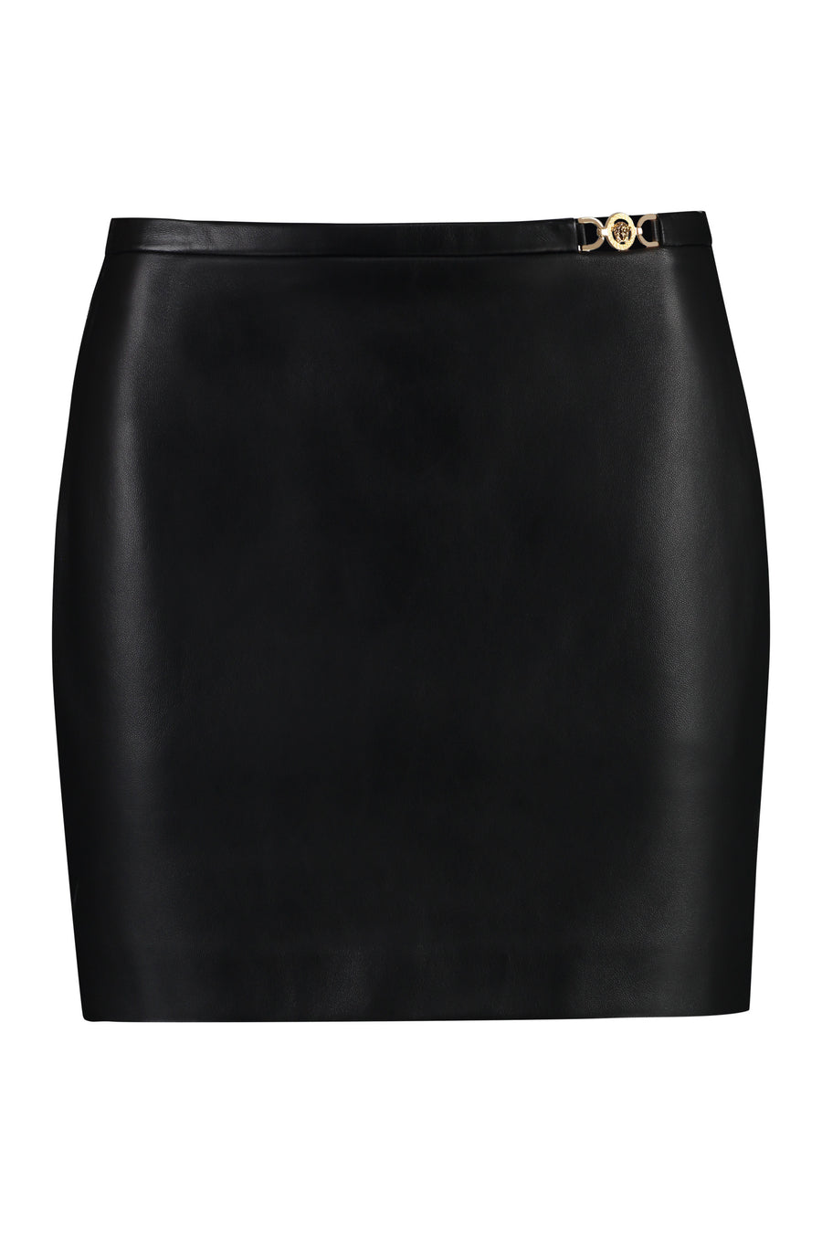 Leather Mini Skirt Black Lamb