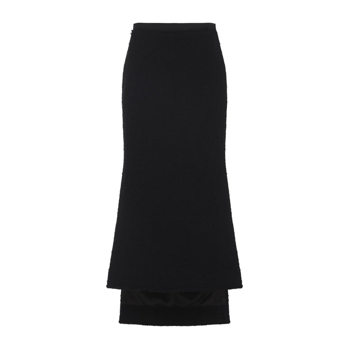 Lanvin Asymmetric Straight-Fit Skirt Wool