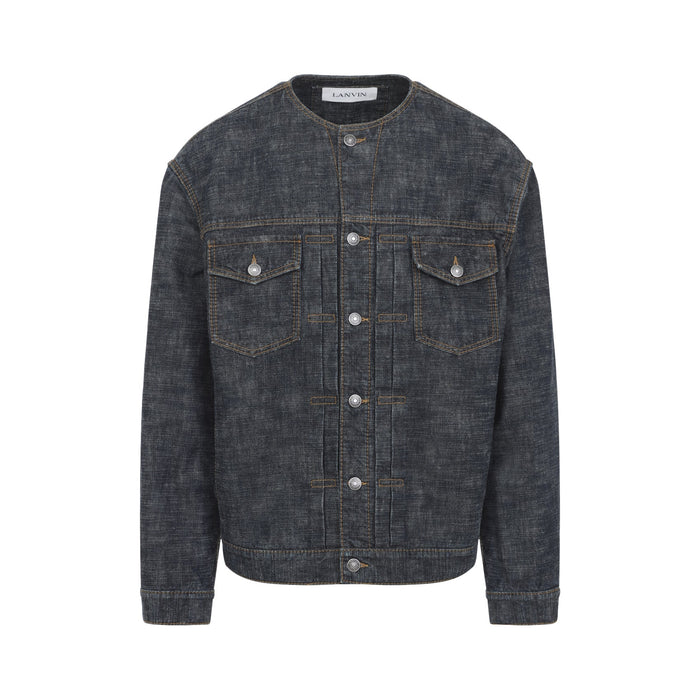 Lanvin Collarless Jacket Cotton