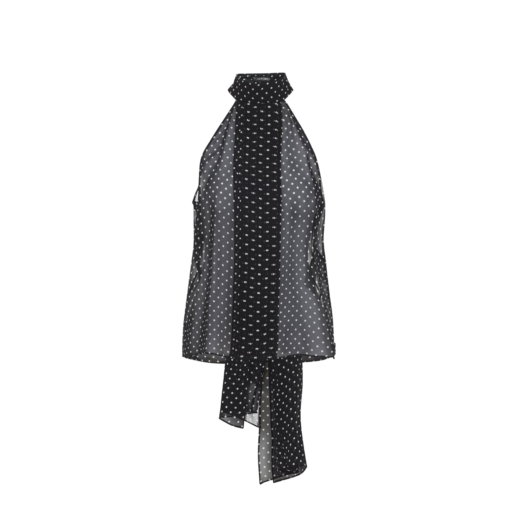 Polka Dot Top Black Silk