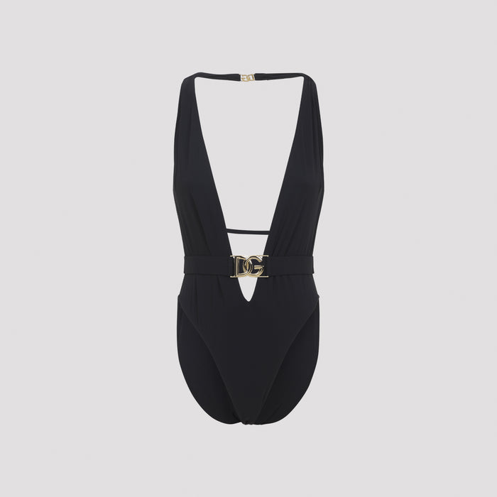 Polyamide One-piece Black Elastane Swimwear