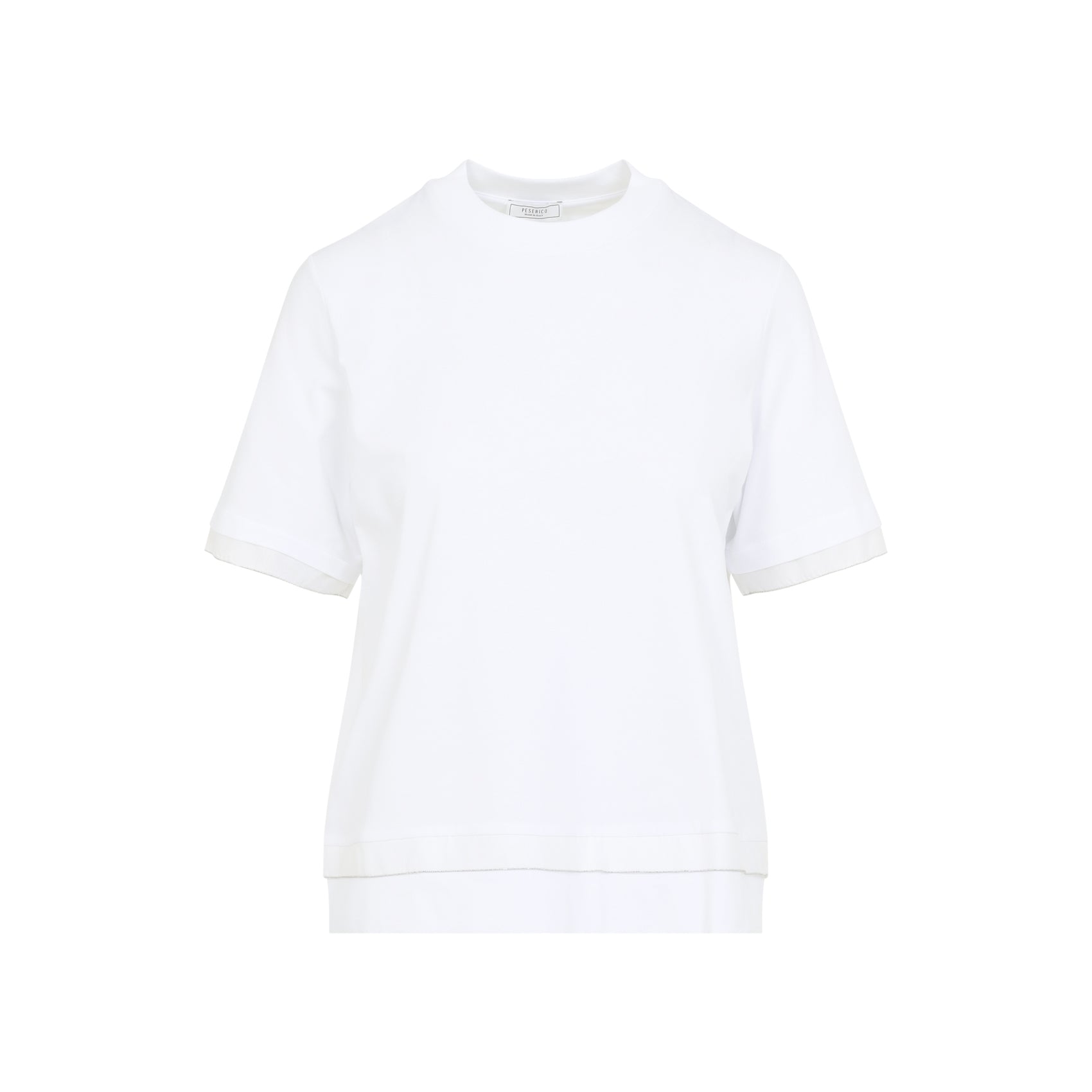 Cotton T-Shirt White Elastane Tshirt