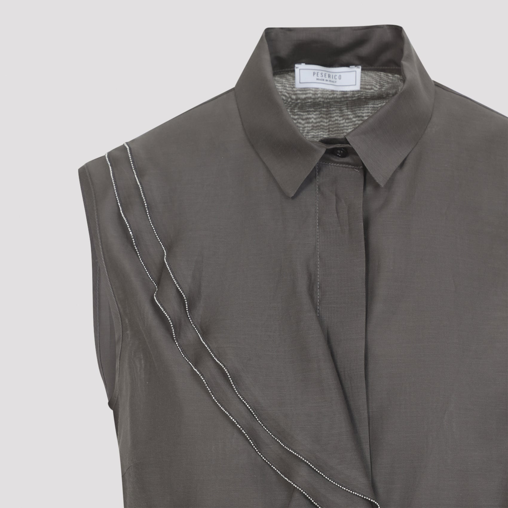 Cotton Silk Top Brown