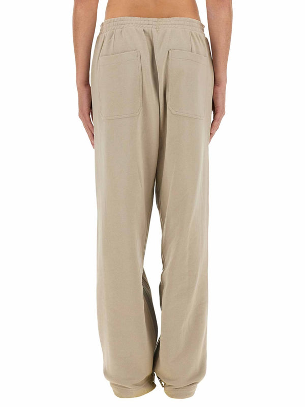 Jogging Pants With Zipper Grey Organic Cotton Track