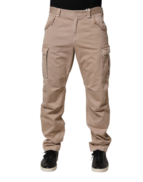 Dolce & Gabbana 100% Cotton cargo pants in beige