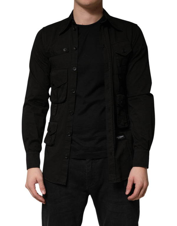 Dolce & Gabbana 100% Cotton overshirt in black