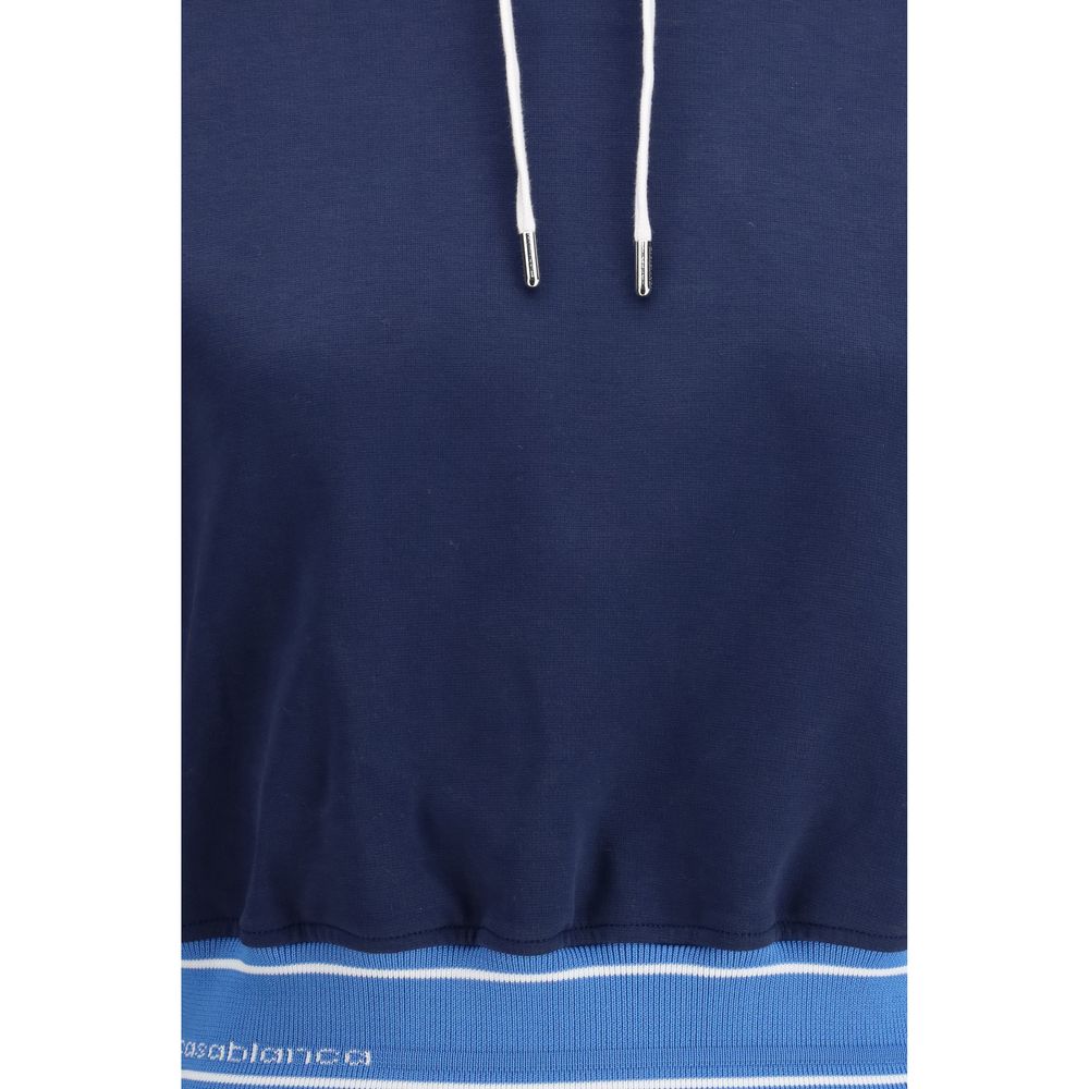 Casablanca 98% Cotton hoodie in navy — view 3