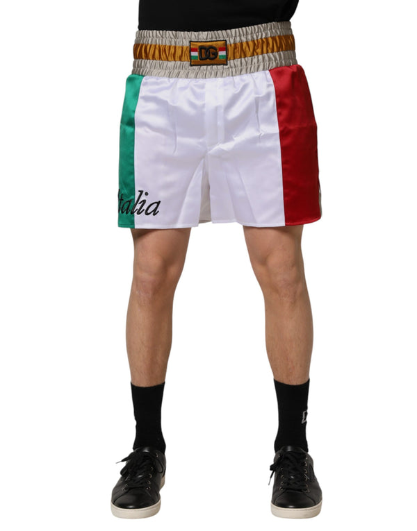 Dolce & Gabbana 100% Polyester bermuda shorts in white