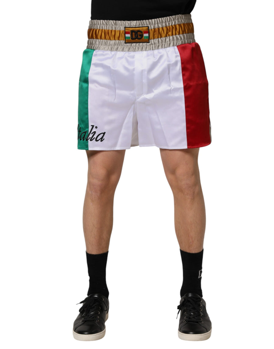 Dolce & Gabbana 100% Polyester bermuda shorts in white