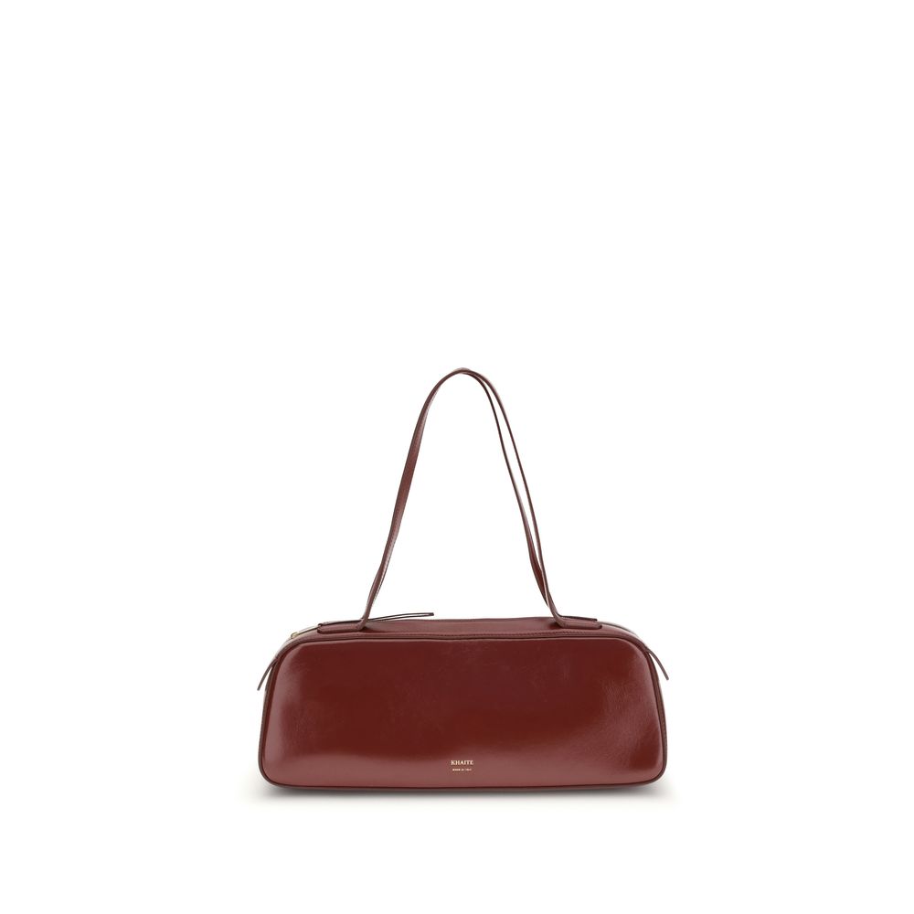 Khaite 100% Calf Leather Bos Taurus shoulder bag in burgundy