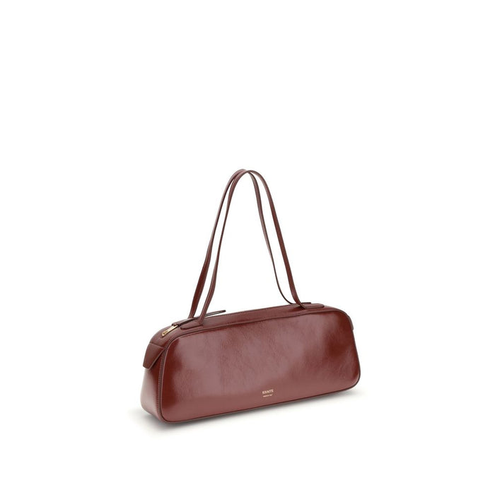 Khaite 100% Calf Leather Bos Taurus shoulder bag in burgundy — view 2