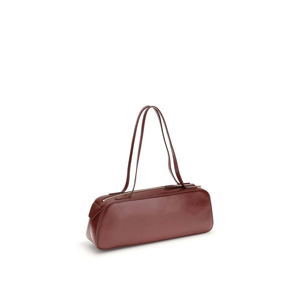 Khaite 100% Calf Leather Bos Taurus shoulder bag in burgundy — view 3