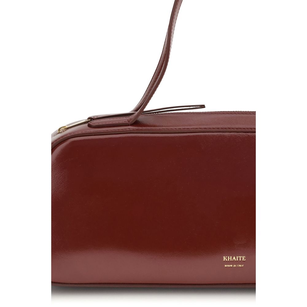 Khaite 100% Calf Leather Bos Taurus shoulder bag in burgundy — view 4