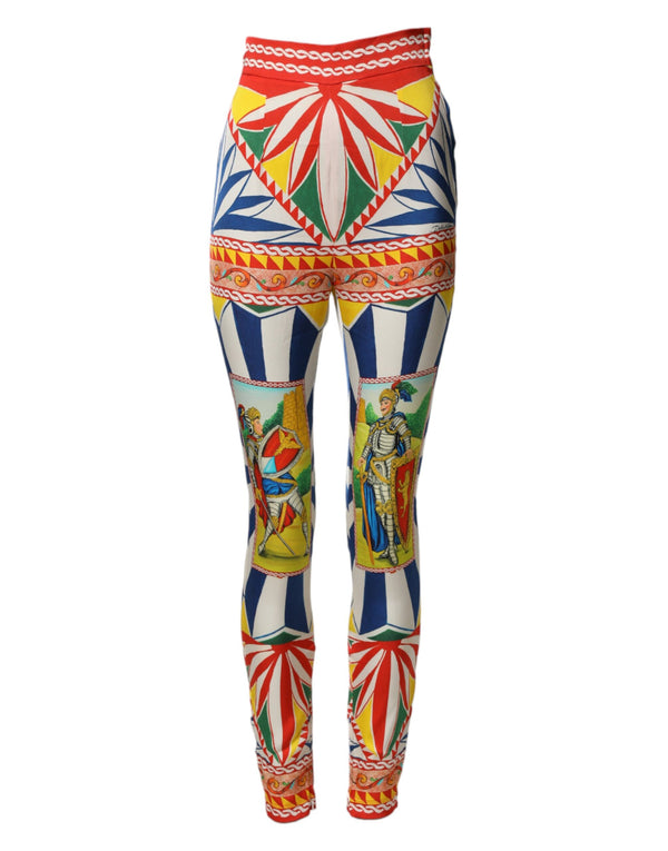 Dolce & Gabbana 91% Silk leggings in multicolor