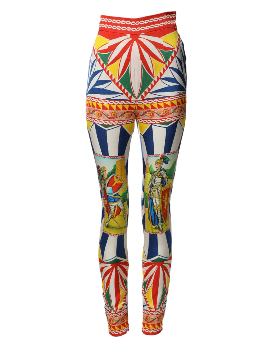 Dolce & Gabbana 91% Silk leggings in multicolor