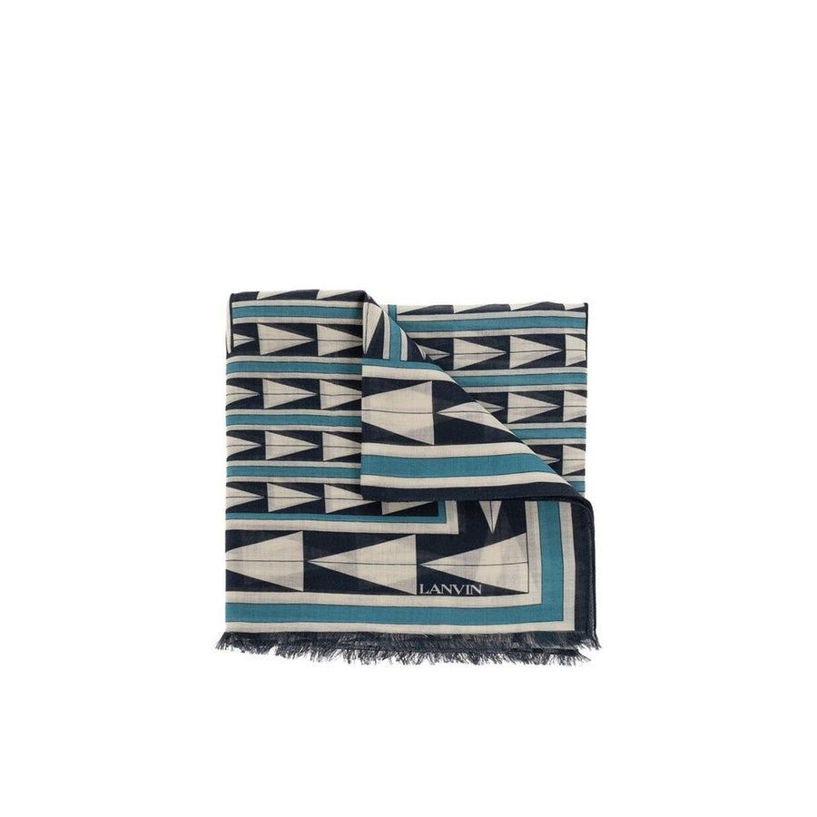 Lanvin 100% Wool scarf in blue