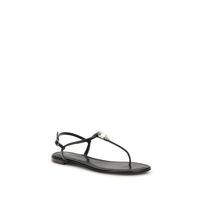 Giuseppe Zanotti 100% Calf Leather Bos Taurus sandal in black — view 2