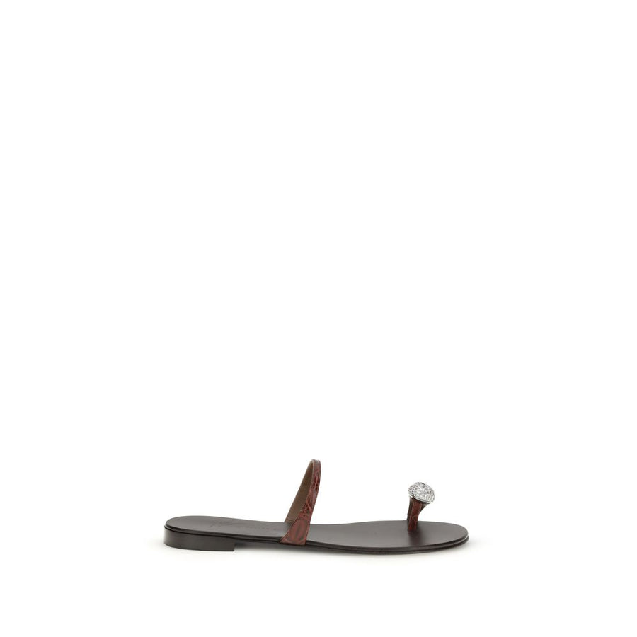 Giuseppe Zanotti 100% Calf Leather Bos Taurus sandals in brown