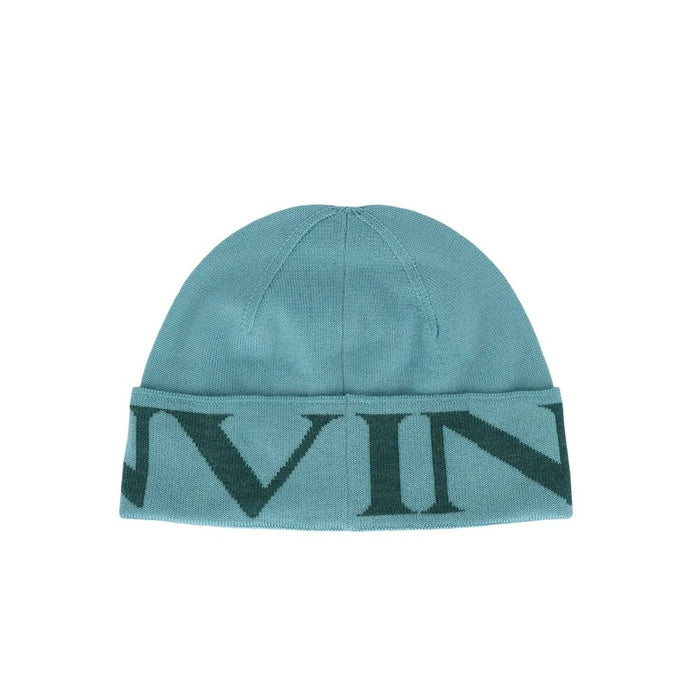 Lanvin LA-8990690934996 100% Virgin wool beanie in blue — view 2
