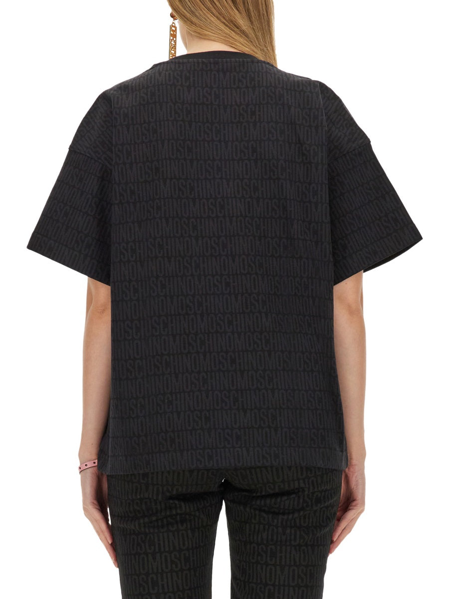 T-Shirt With Logo Black Cotton T-shirts