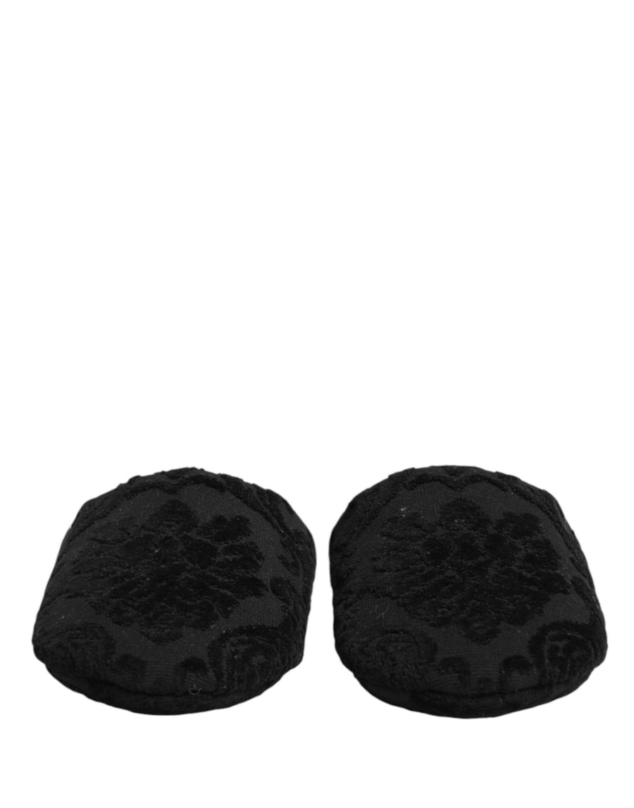 Dolce & Gabbana Fabric slipper in black