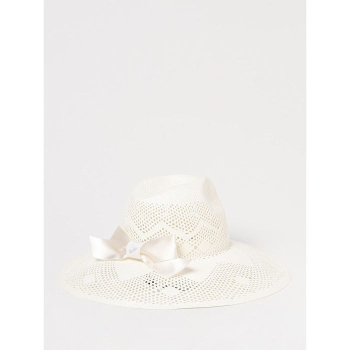 Borsalino BO2002PA Paper straw sun hat in white