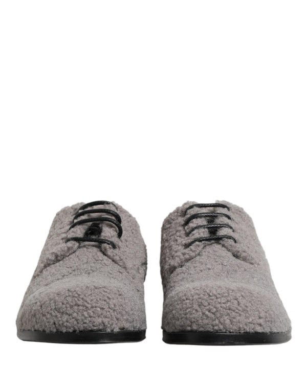 Dolce & Gabbana Leather derby shoe in gray