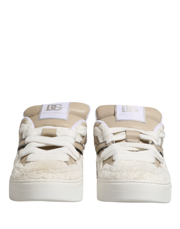 Dolce & Gabbana Leather sneaker in beige