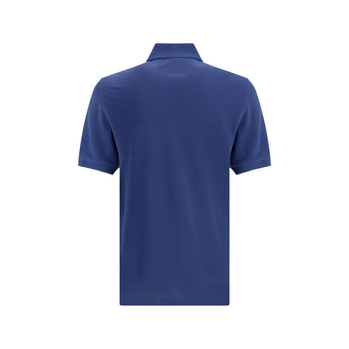 Brunello Cucinelli 100% Cotton polo shirt in blue — view 2