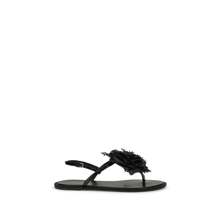 Le Silla 100% Calf Leather Bos Taurus sandal in black