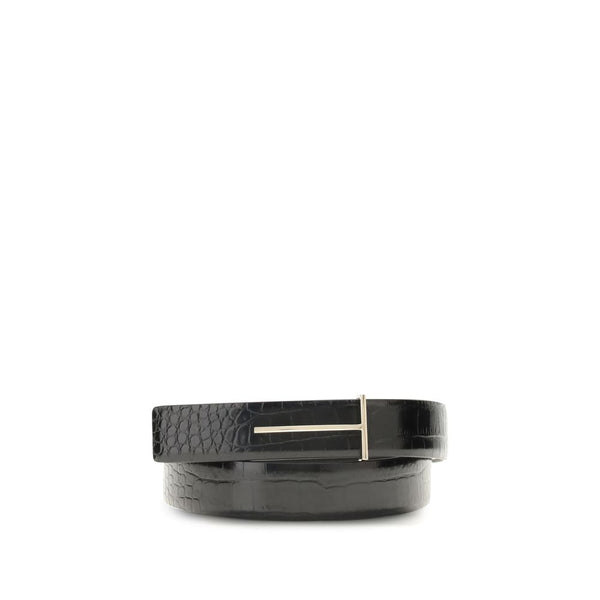 Tom Ford 100% Goatskin/hircus Goatskin belt in black