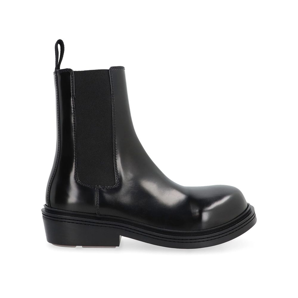 Bottega Veneta 100% calf leather upper ankle boot in black