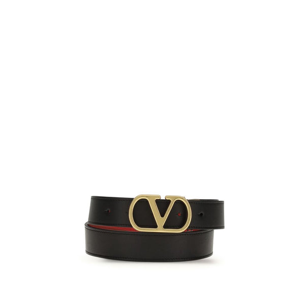 Valentino Garavani 100% Calf Leather Bos Taurus belt in black