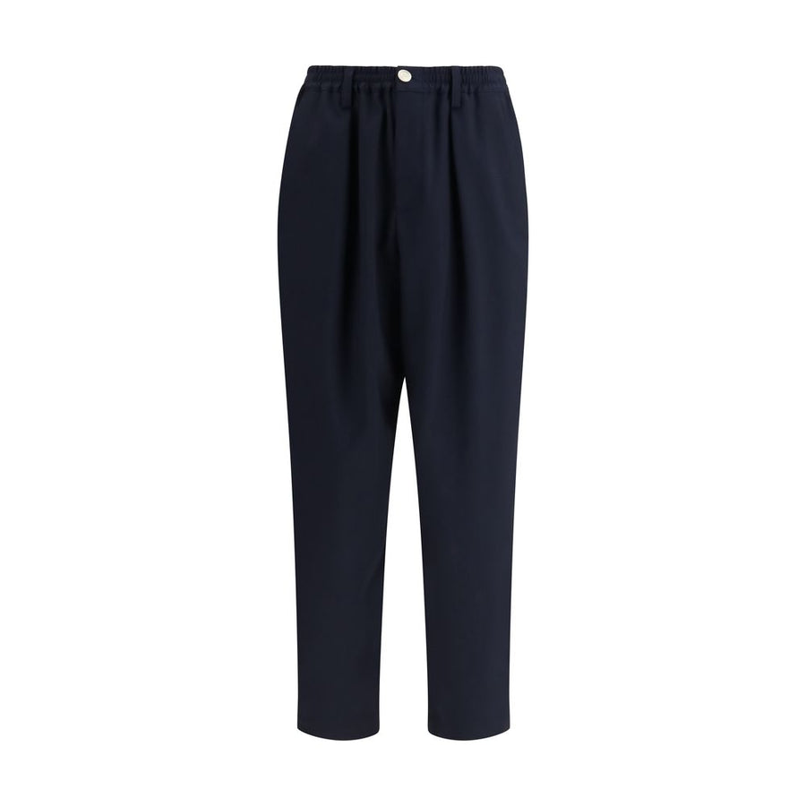 Marni 100% Merino Wool trousers in blue
