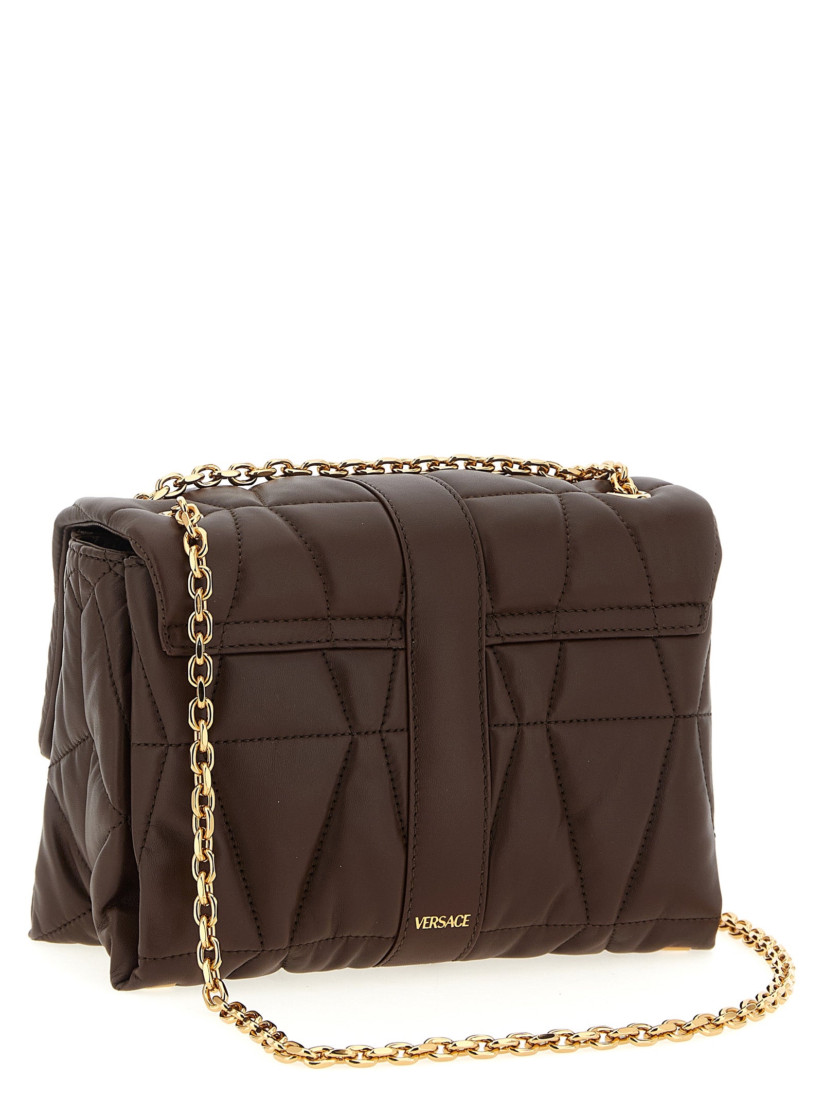 Kleio shoulder bag Brown Lamb Leather (ovis Aries)