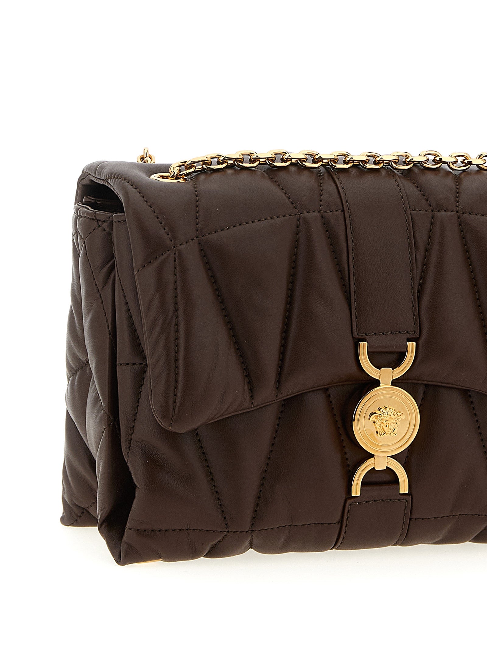Kleio shoulder bag Brown Lamb Leather (ovis Aries)