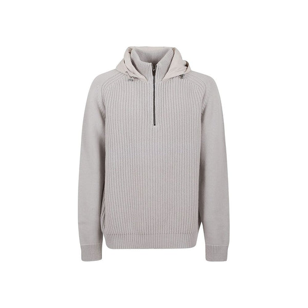 Herno 100% Wool (body) hoodie in gray