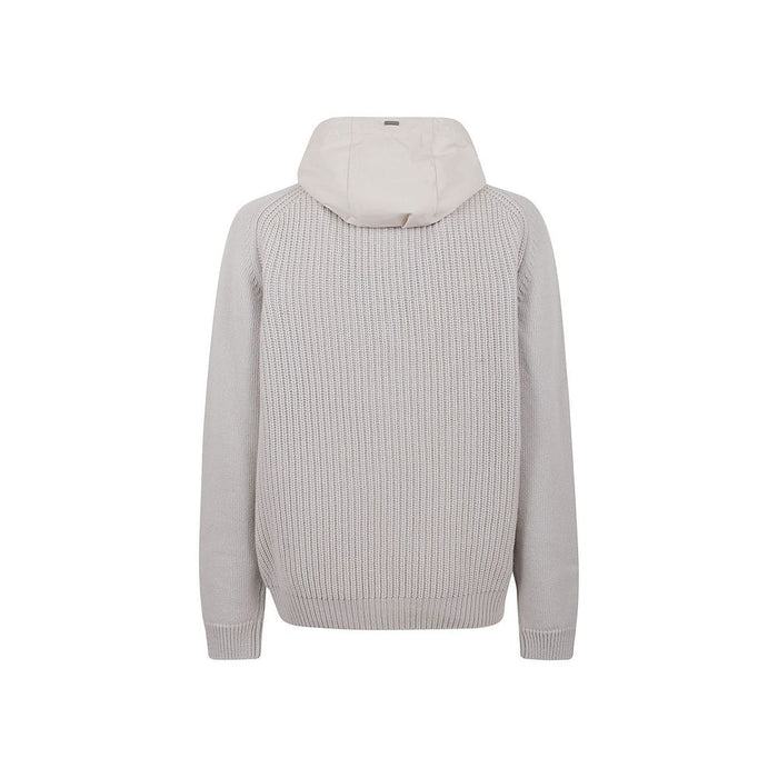 Herno 100% Wool (body) hoodie in gray — view 2