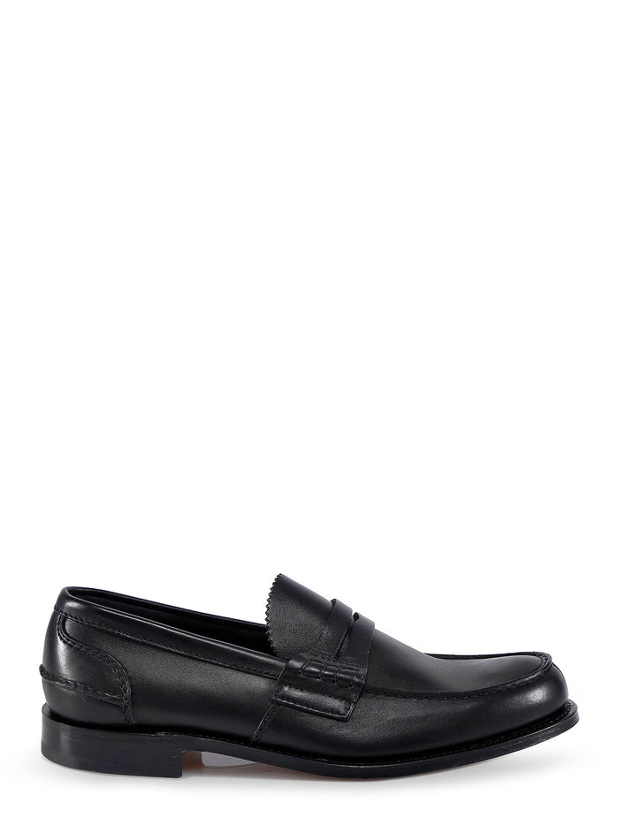 Churchs Flat Shoes Black Pelle