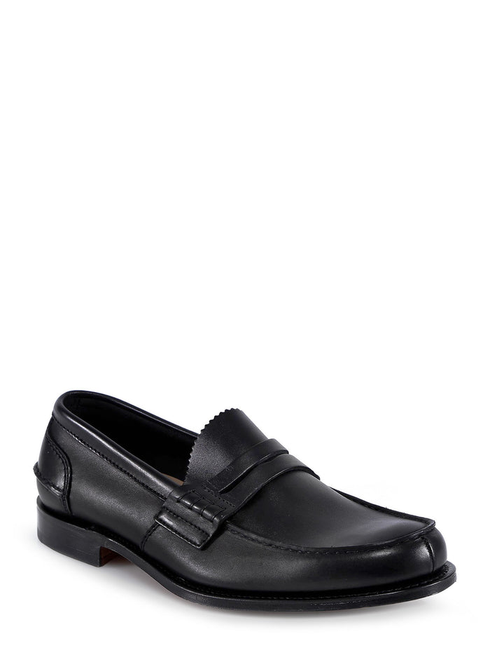 Churchs Flat Shoes Black Pelle